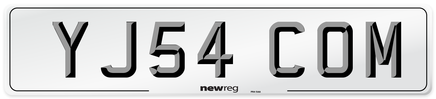YJ54 COM Number Plate from New Reg